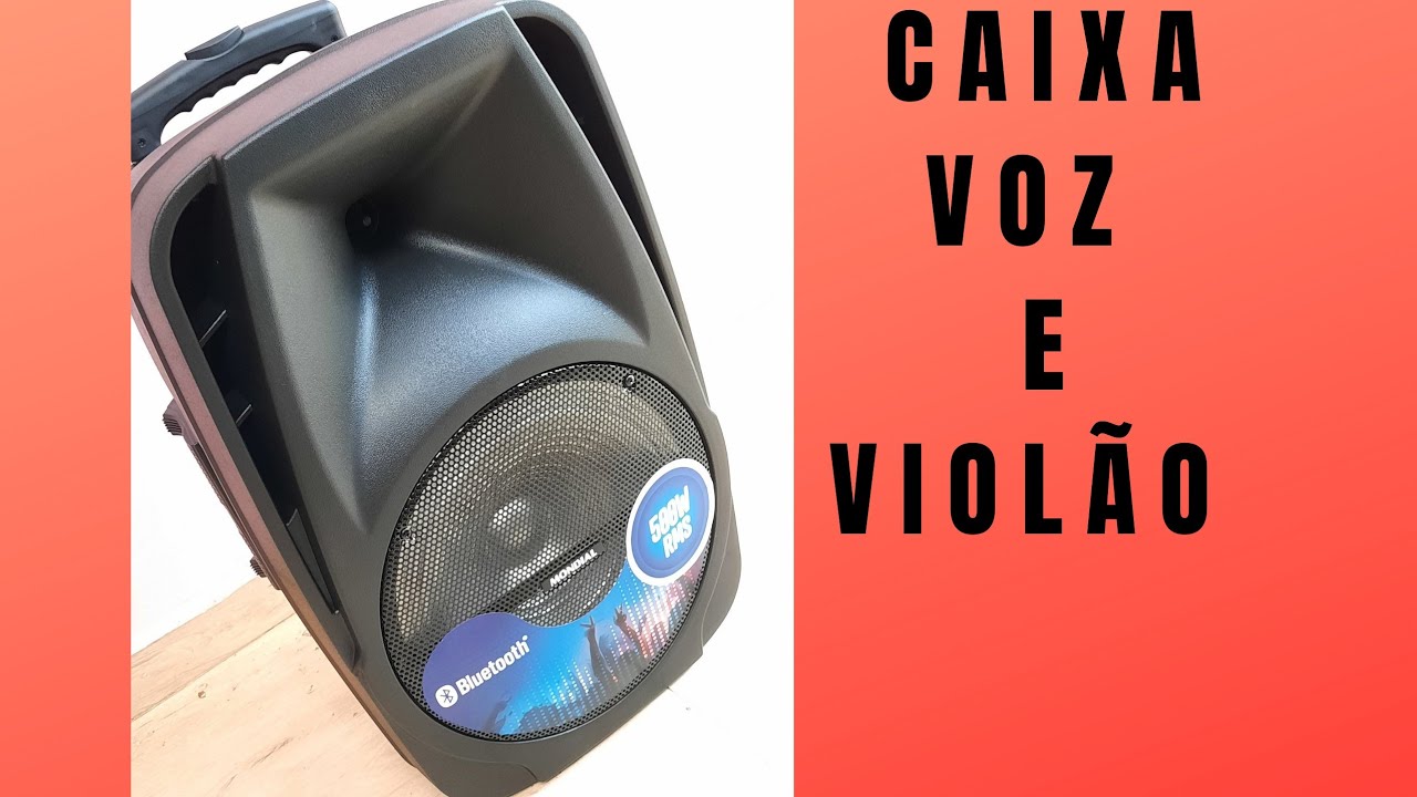 teste voz e viol&atilde;o caixa amplificada mondial cm 500w