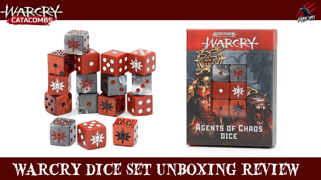 WARCRY DICE SET AGENTS OF CHAOS - Unboxing Review With Comparison To ALL Other Warcry Dice Sets