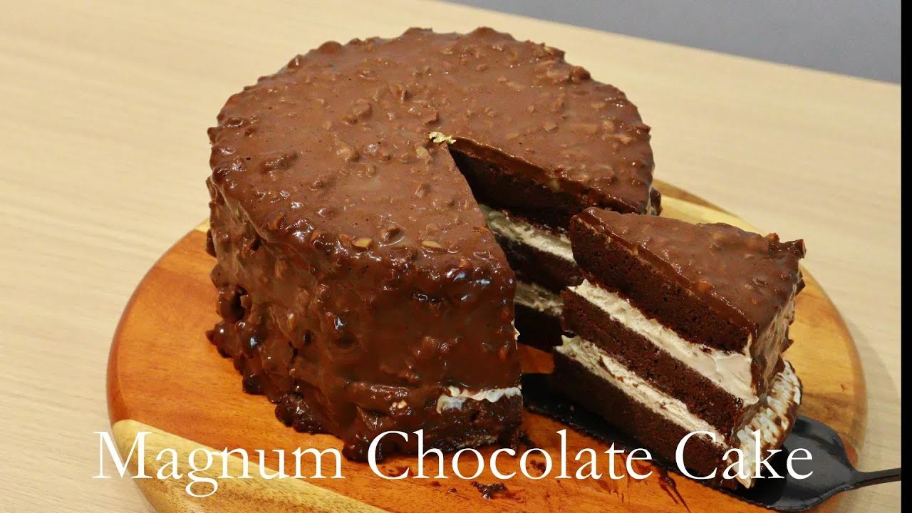 Magnum Chocolate Cake  recipe.梦龙巧克力蛋糕 .像冰淇淋一样的口感！超好吃！ 华仔Baker/Thesimsbaker