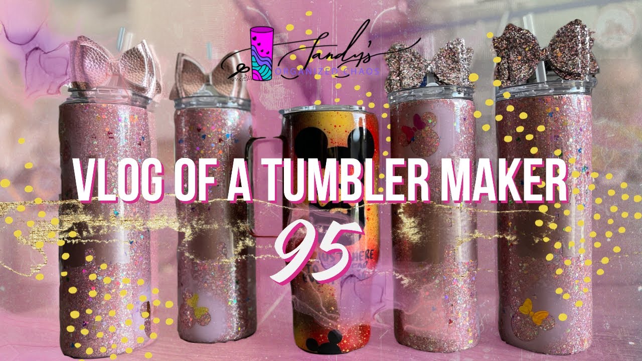95th Vlog of a Tumbler Maker | Disney Tumblers | Trying Mr Nolas Speed Dry Epoxy | Bottling Glitter