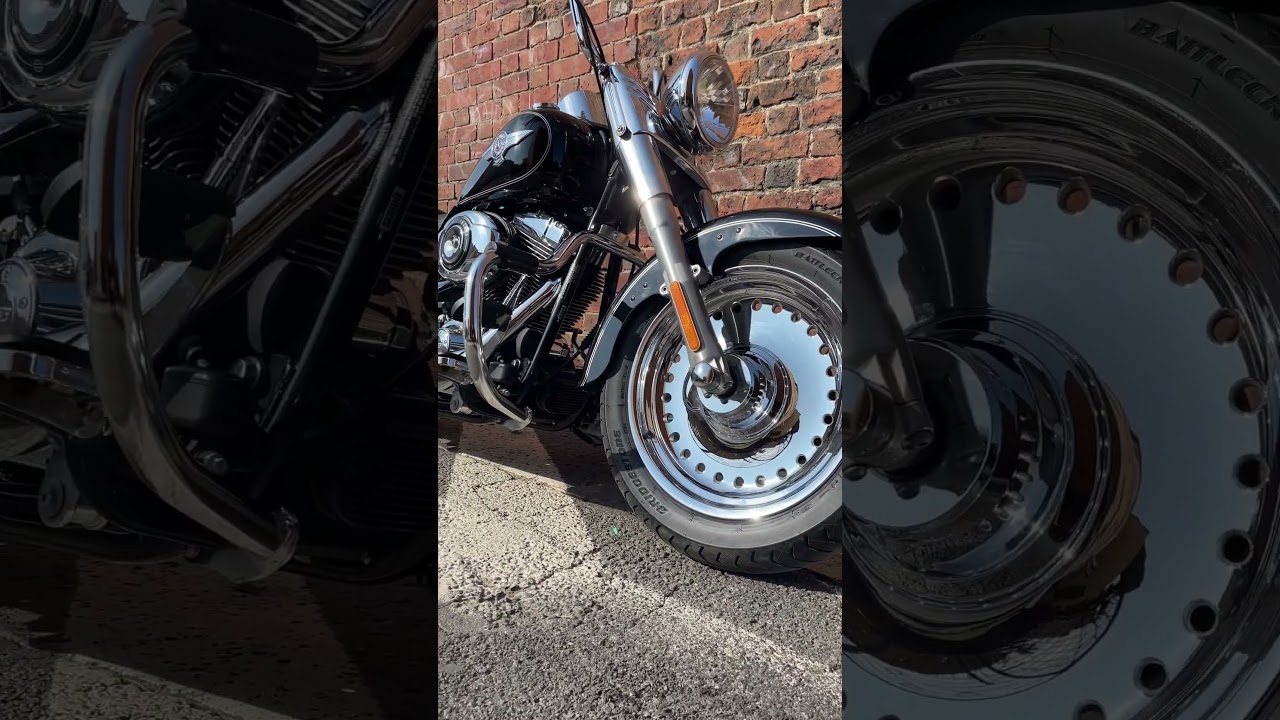 Harley Davidson Fat Boy FLSTF 2013 103 inches LoudPipesCycles Black MotorcycleStoreHouse MSH Drag