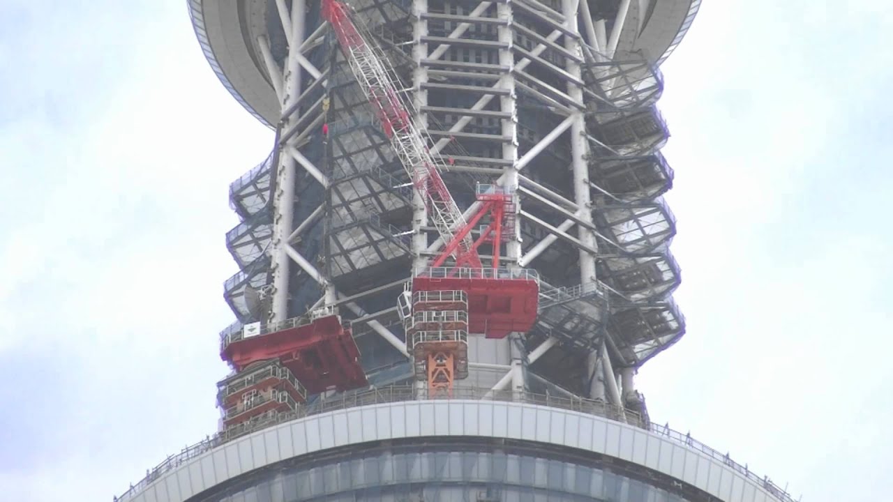 110718_東京スカイツリー_西側タワークレーン解体 2