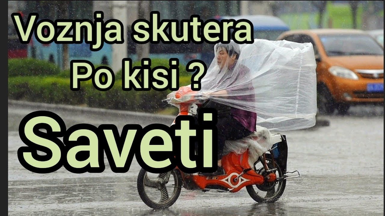 VOZNJA SKUTERA PO KISI! SAVETI ,KAKO VOZITI ?
