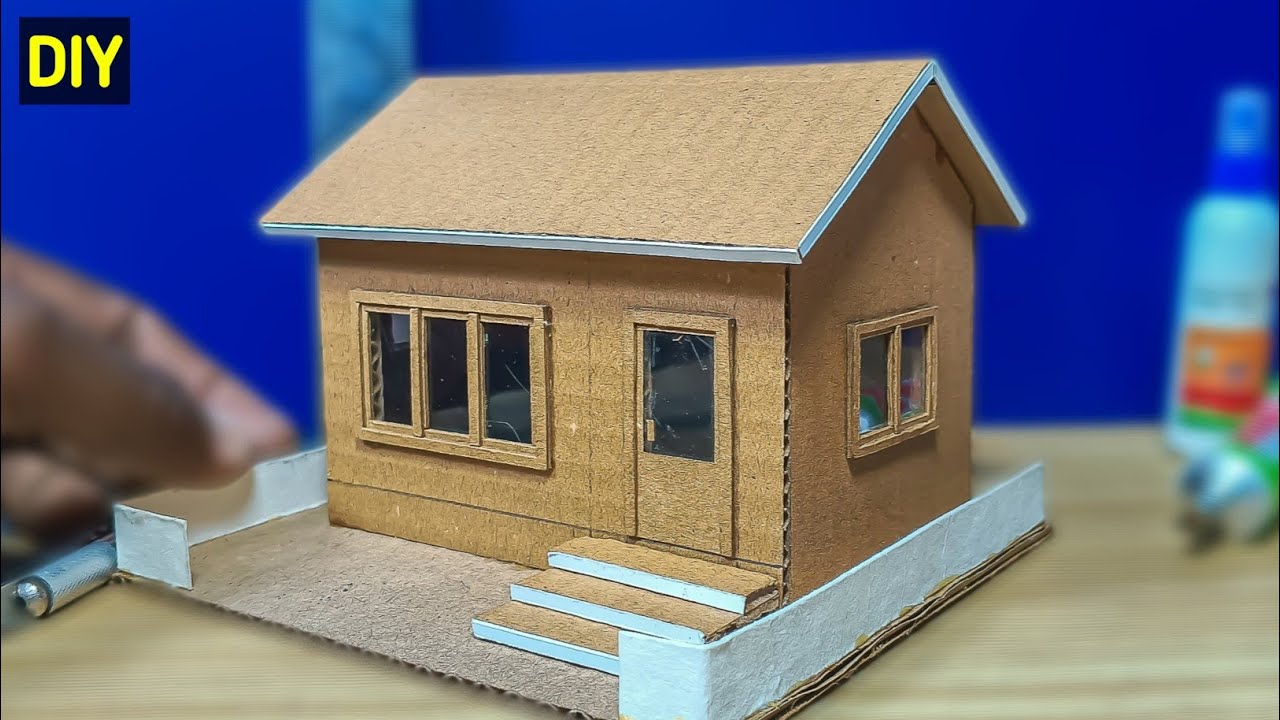 DIY - How To Make Easy Miniature House from Cardboard 