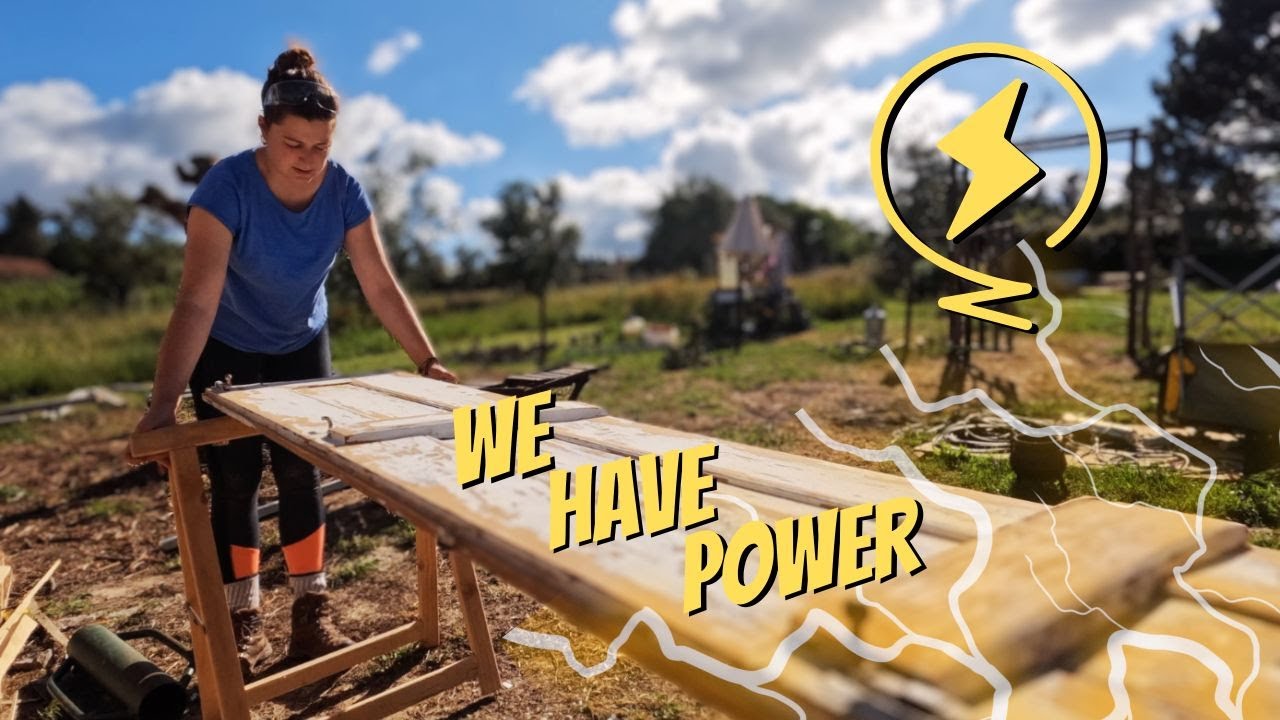 27 - Offgrid countryside cabin build continues - WE HAVE POWER!