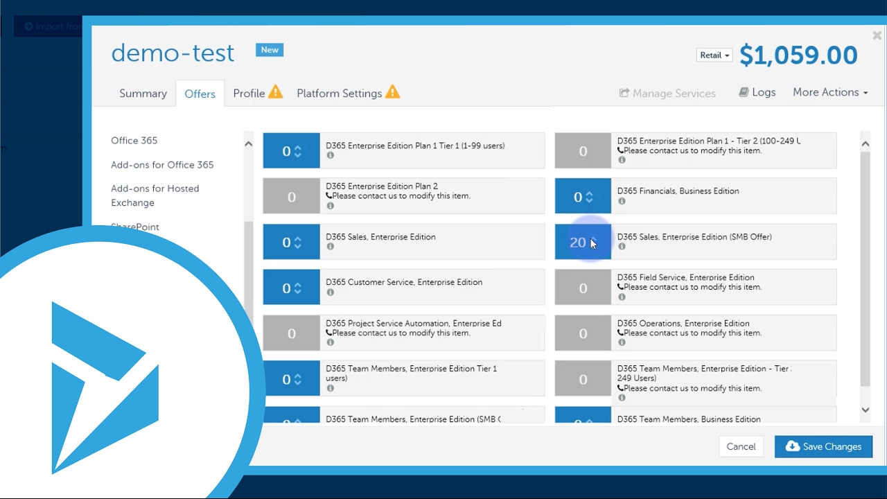 DEMO: Provision Dynamics 365 Turnkey Solutions and services with SherWeb