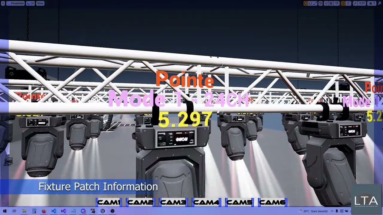 UE4 Custom DMX Fixtures Work in Progress