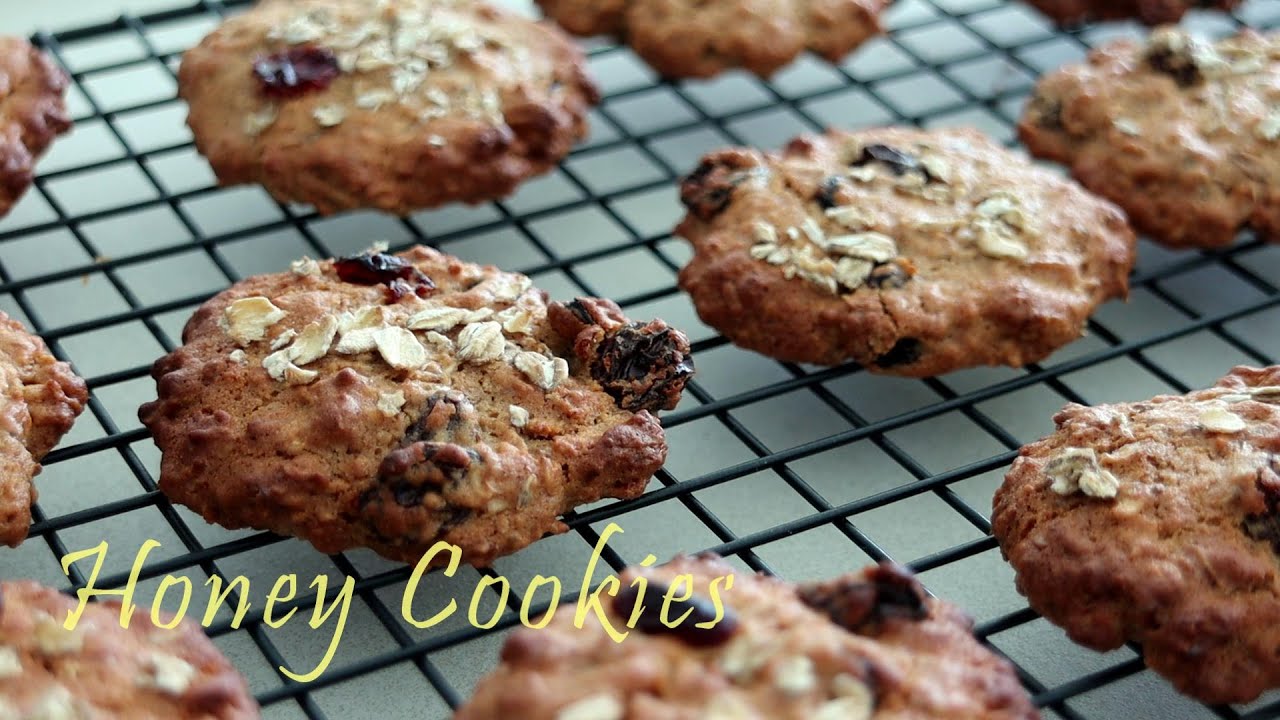 [ENG] 꿀맛 가득! 바삭쫀득 통밀 허니 쿠키!(요즘 최애 간식) Oatmeal Raisins Cookies | 하다앳홈