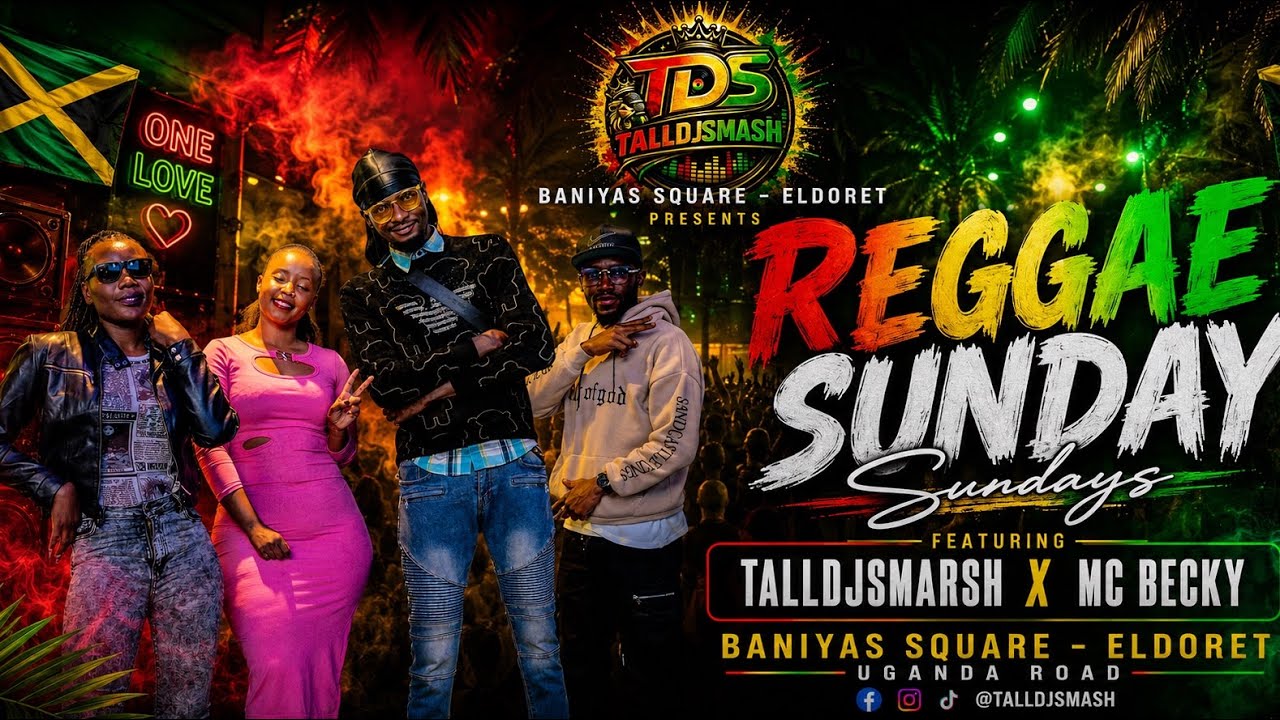 Chill & Recharge live @BaniyasSquareEldoret  with the @talldjsmash X @MCBECKY  reggae,roots,Riddims