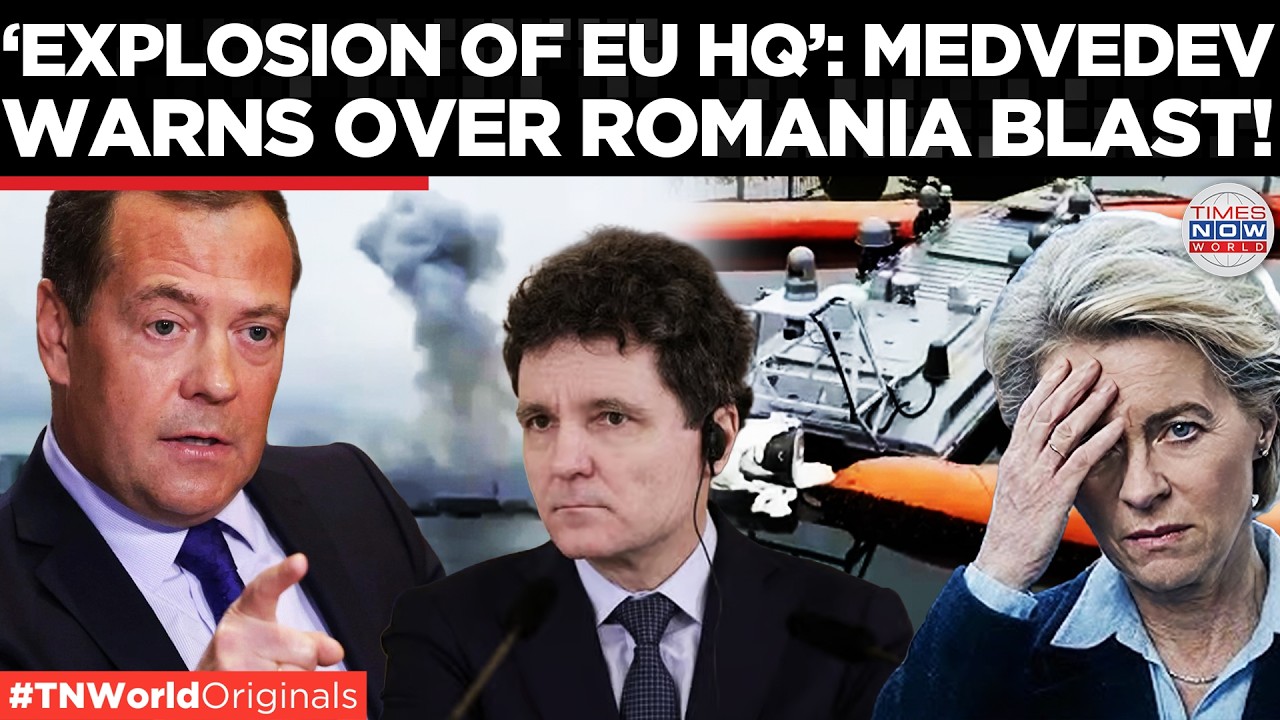 MEDVEDEV MOCKS EU Chief Ursula After Romania Naval Drone Explosion | Times Now World