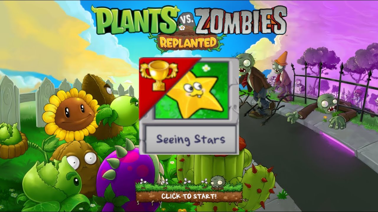 Pvz replanted seeing stars minigame