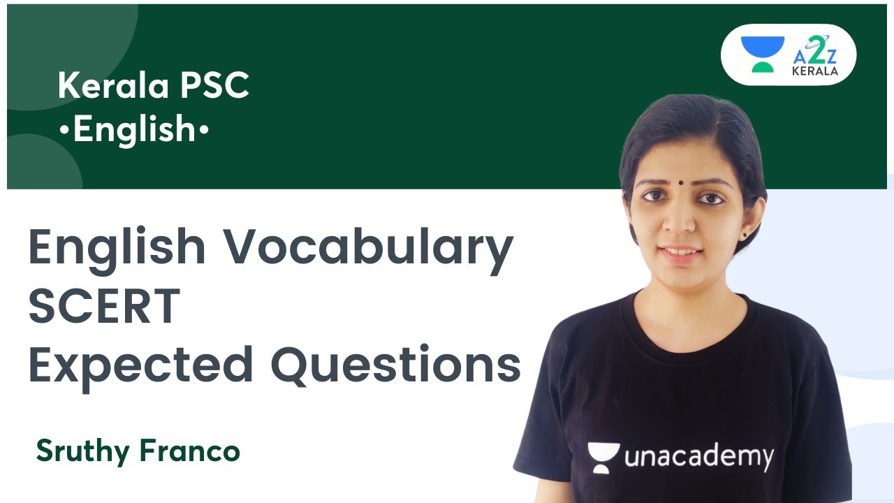English Vocabulary SCERT Expected Questions | Sruthy Franco