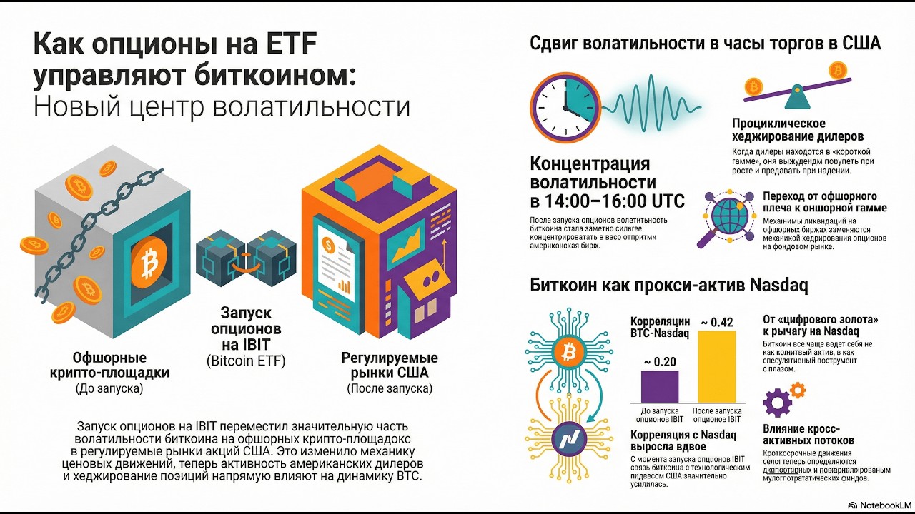 Когда опционы на ETF начинают управлять биткойном