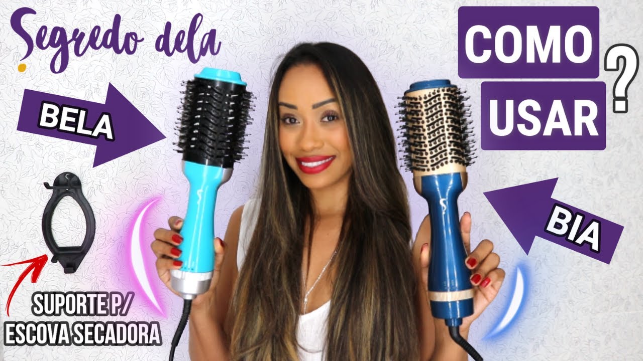COMO USAR AS ESCOVAS SECADORAS DA SEGREDO DELA (Bia e Bela Modela Legal)💜 - @sarahgontijo