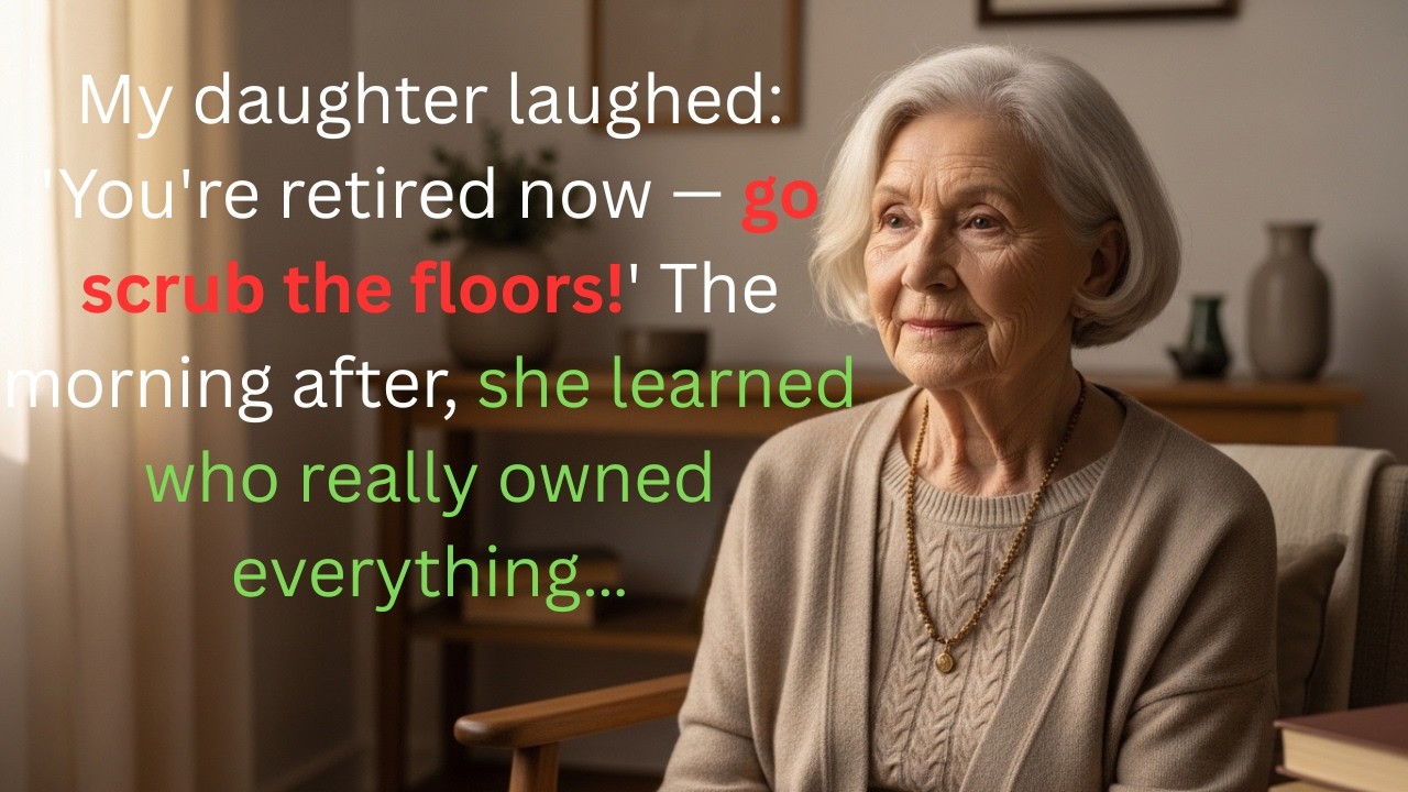 My Daughter Said “You’re Retired—Go Scrub the Floors.” The Next Day, She Learned the Truth
