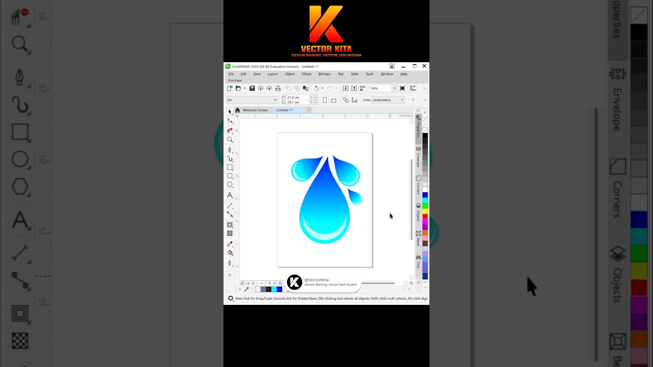 Water Drop Logo Vector in CorelDRAW #coreldraw #logo #logodesign #designer #coreldrawtutorial #fyp