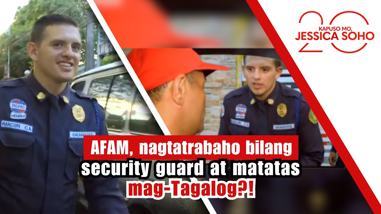 AFAM, nagtatrabaho bilang security guard at matatas mag-Tagalog?! | Kapuso Mo, Jessica Soho