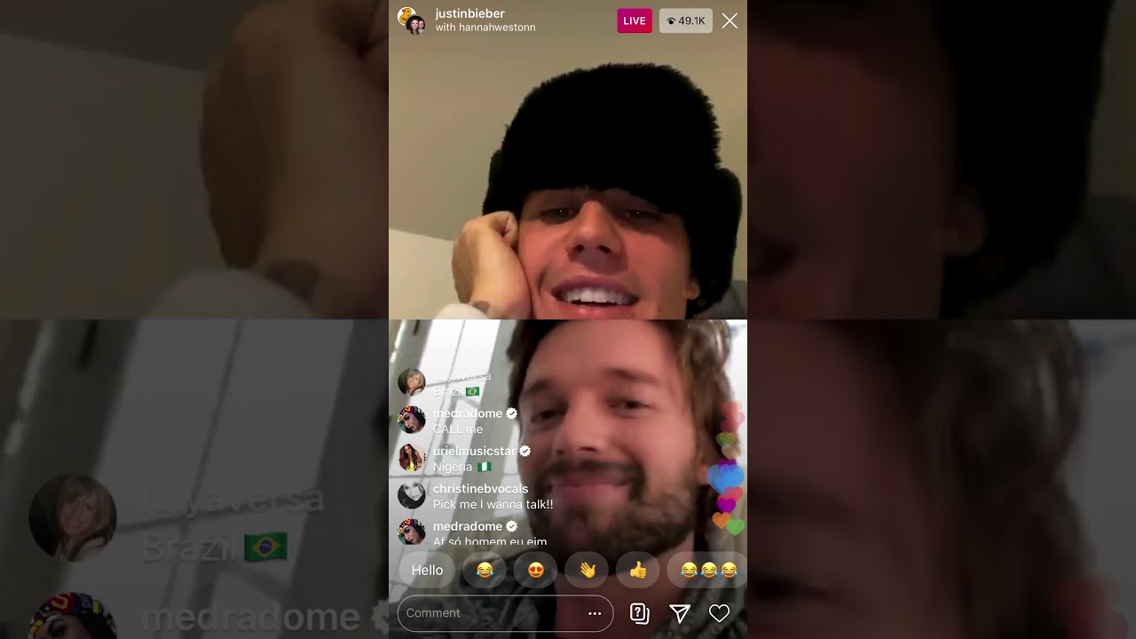 Justin Bieber Instgram Live|April 2,2020 Pt.2