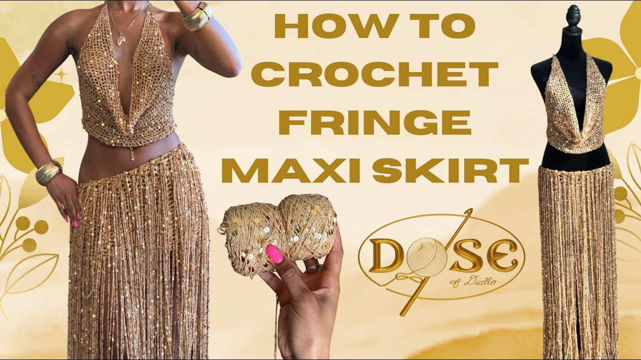 How to Crochet Fringe Maxi Skirt