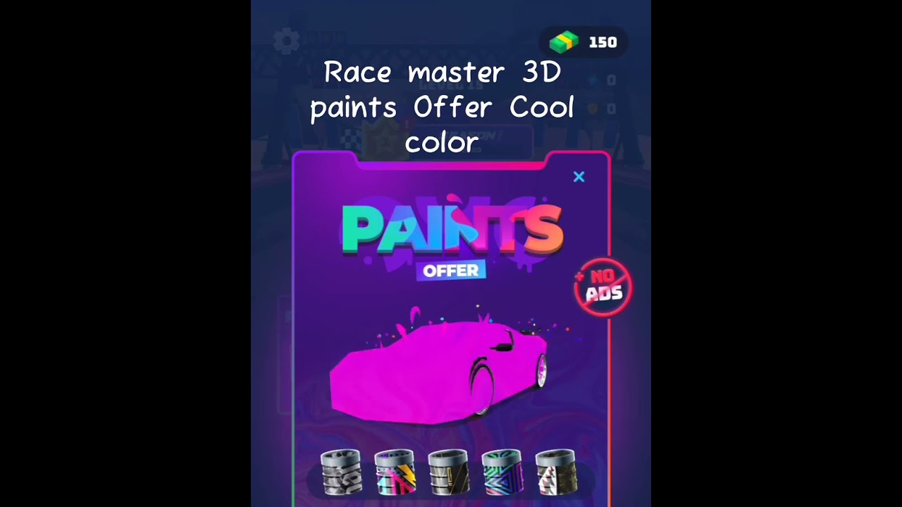 Race Master 3D Paints Offer Exclusive Color #racemaster3d #racemaster #shorts #cargames #pinz102