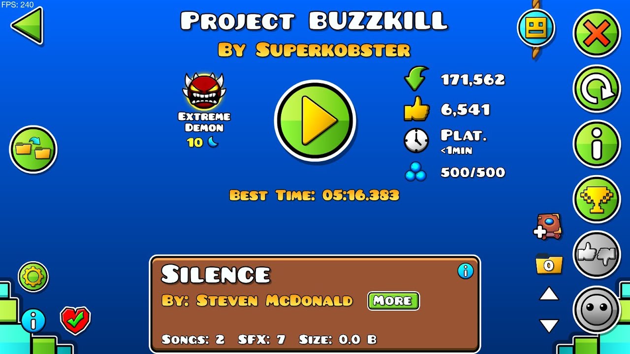 (Second Hardest) Project BUZZKILL 100% by Superkobster