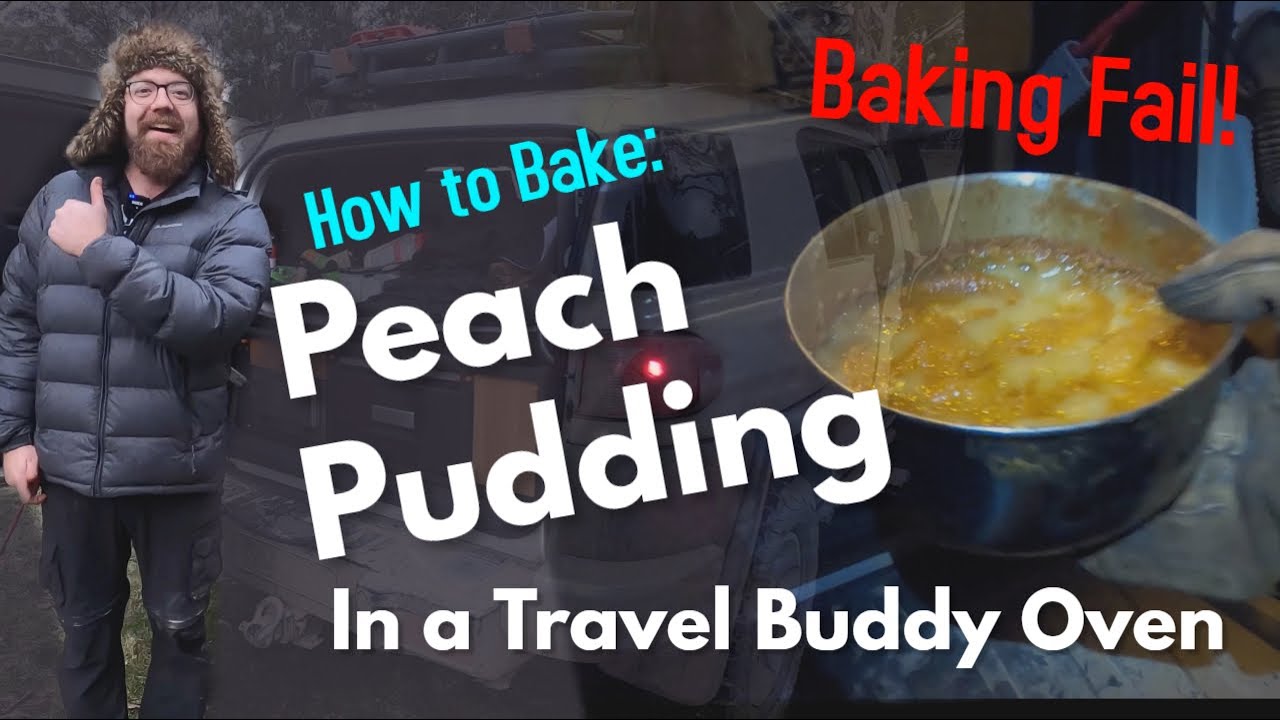 Peach Pudding | Baked In My Car (Travel Buddy Oven Cooking)