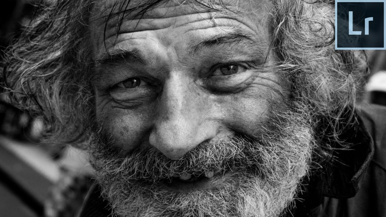 Lightroom 2018 Black and White Portrait Editing / Retouching Tutorial - From Start to Finish!