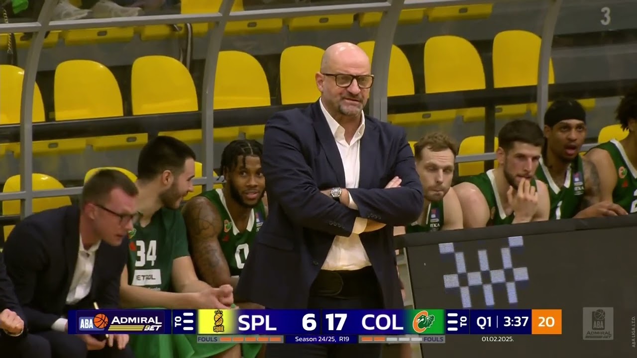 AdmiralBet ABA League 2024/25, Round 19 match: Split – Cedevita Olimpija (1.2.2025)