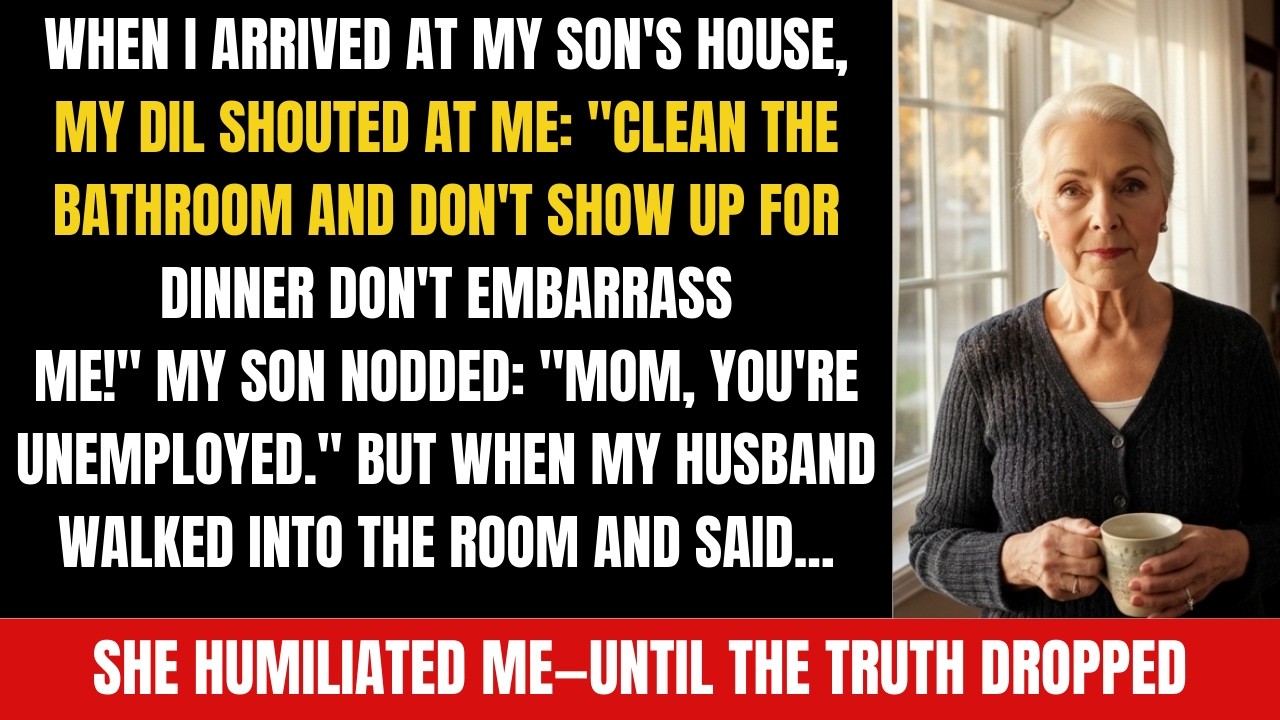 When I arrived at my son’s house, my daughter-in-law shouted at me: “CLEAN THE BATHROOM AND DON’T...