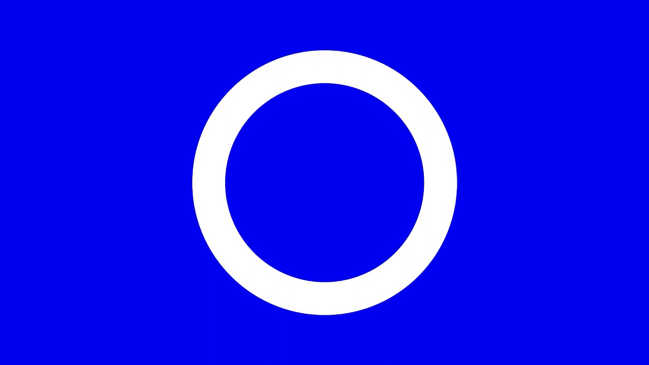 EKRANI BLU # 0000FF UNAZË E BARDHË, UNAZË RRETHI I BARDHË 8 ORË
