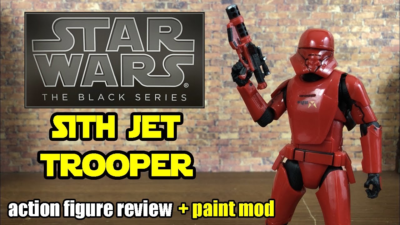 Star Wars Black Series SITH JET TROOPER + Paint Mod | Action Figure Review
