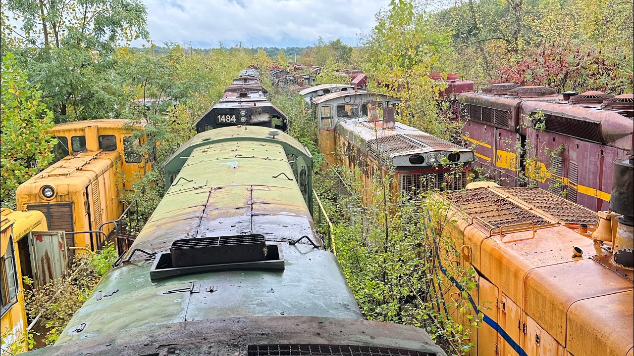 Exploring a locomotive train graveyard