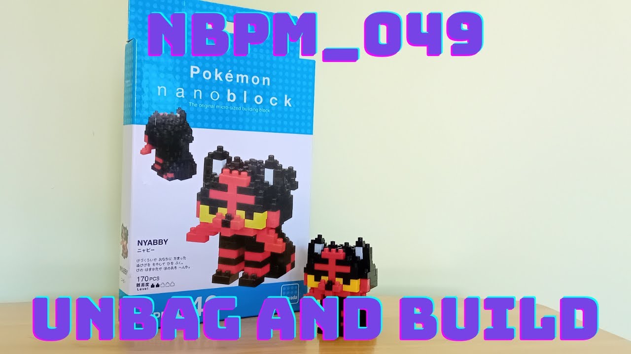 NBPM_049 Pokemon Nanoblock Litten Unbox and Build