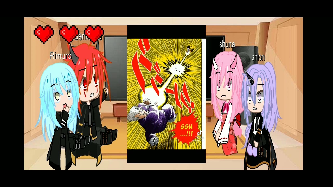 rimuru y sus amigos reaccionan a guku y