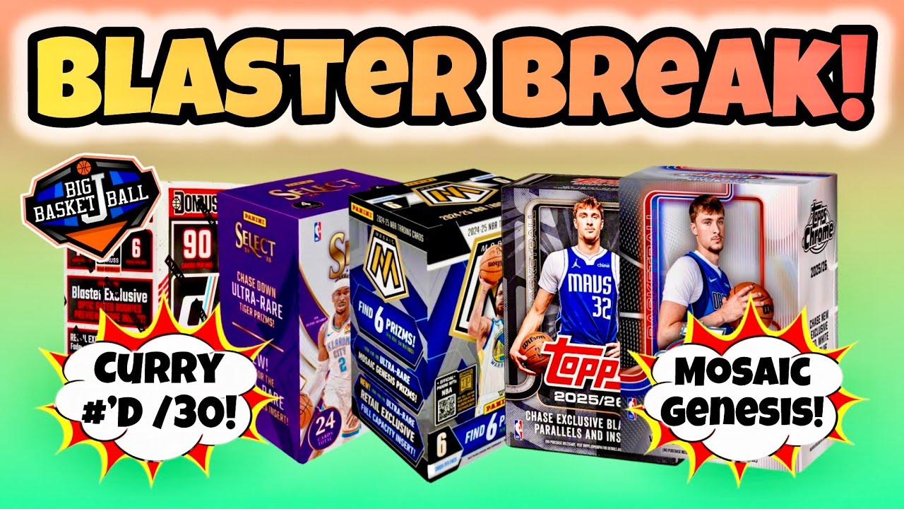 *BLASTER BREAK!* Ripping Topps & Panini Basketball Value Boxes 🔥 ANOTHER #’d Curry + Mosaic GENESIS!