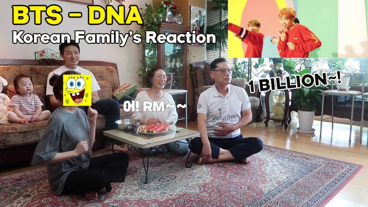 (ENG) BTS DNA MV REACTION 리액션 / Korean Family's Reaction / DNA 뮤비 10억뷰 달성 기념 리액션