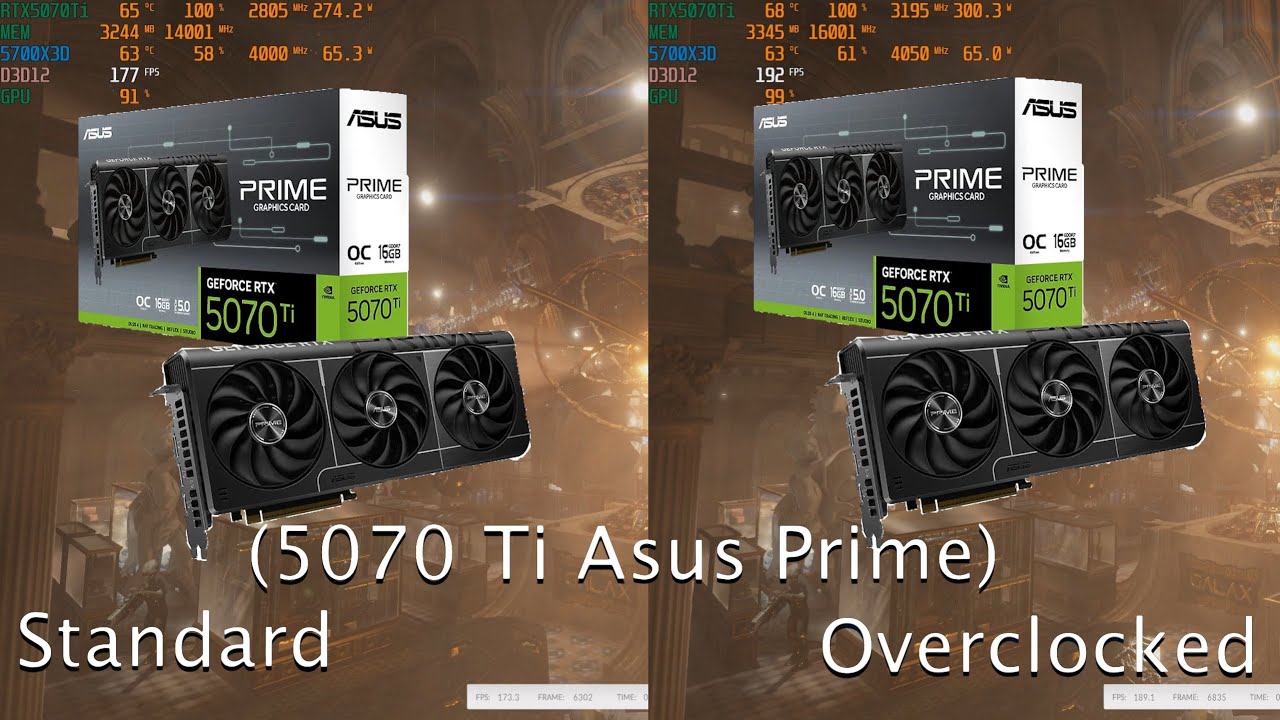 3DMark TimeSpy : RTX 5070 Ti Stock VS Overclocked