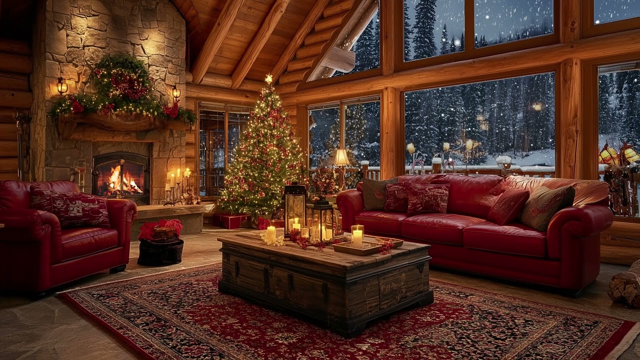 Calm Piano Melody and Gentle Fire Sounds Creating Warm Sleep Atmosphere