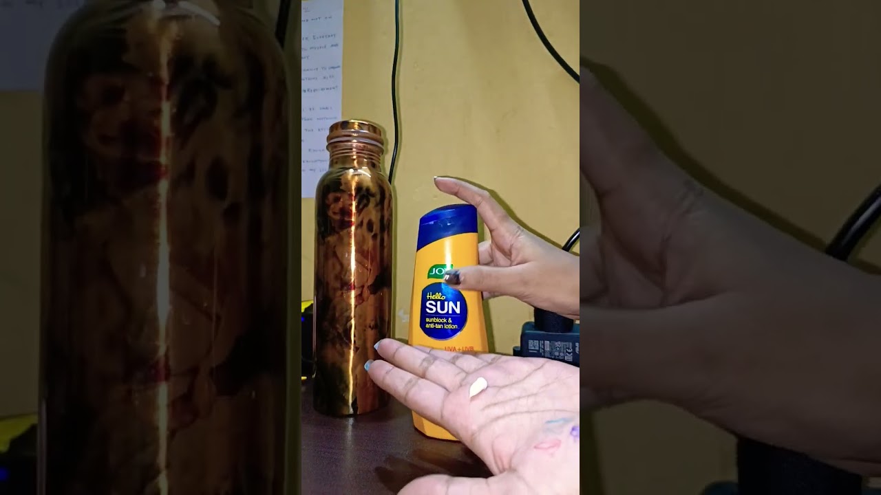 joy sunscreen lotion 🧴 with SPF 20 uva and uvb protection #shorts