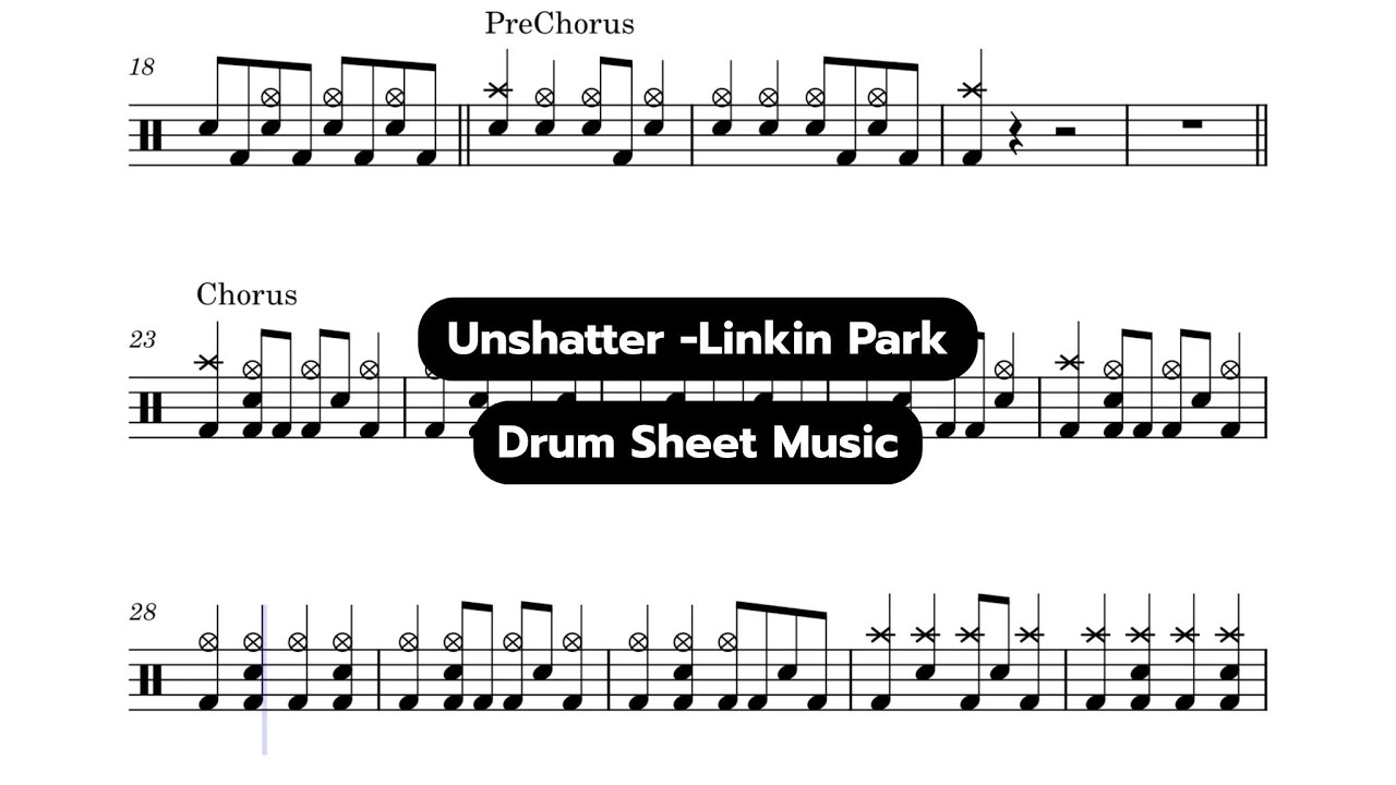 Unshatter - Linkin Park / Drum Sheet Music #drums #drumsheet #drumsheetmusic #unshatter #linkinpark