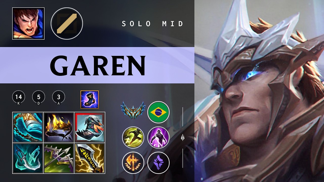 Garen Mid vs Kha'Zix - BR Challenger Patch 26.05