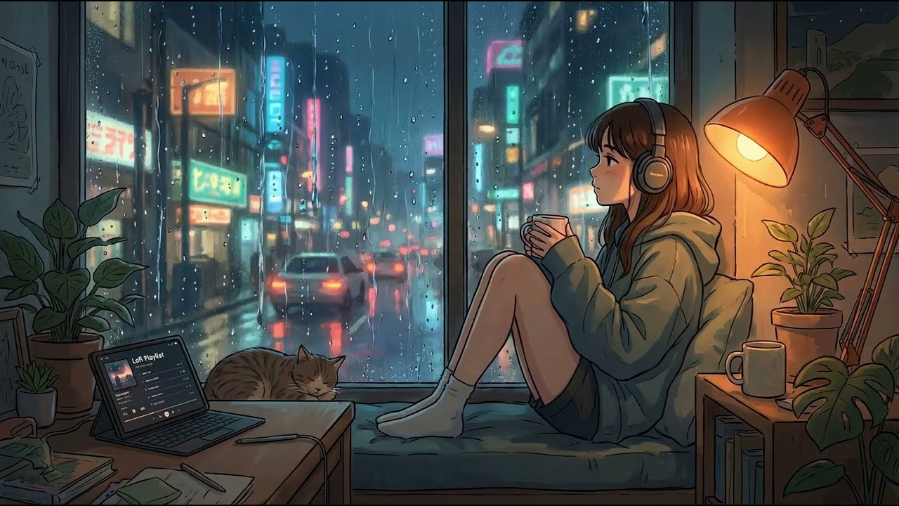 Rainy Night Lofi 🌧 Chill Beats for Relax & Study  No Ads  Lofi Daily