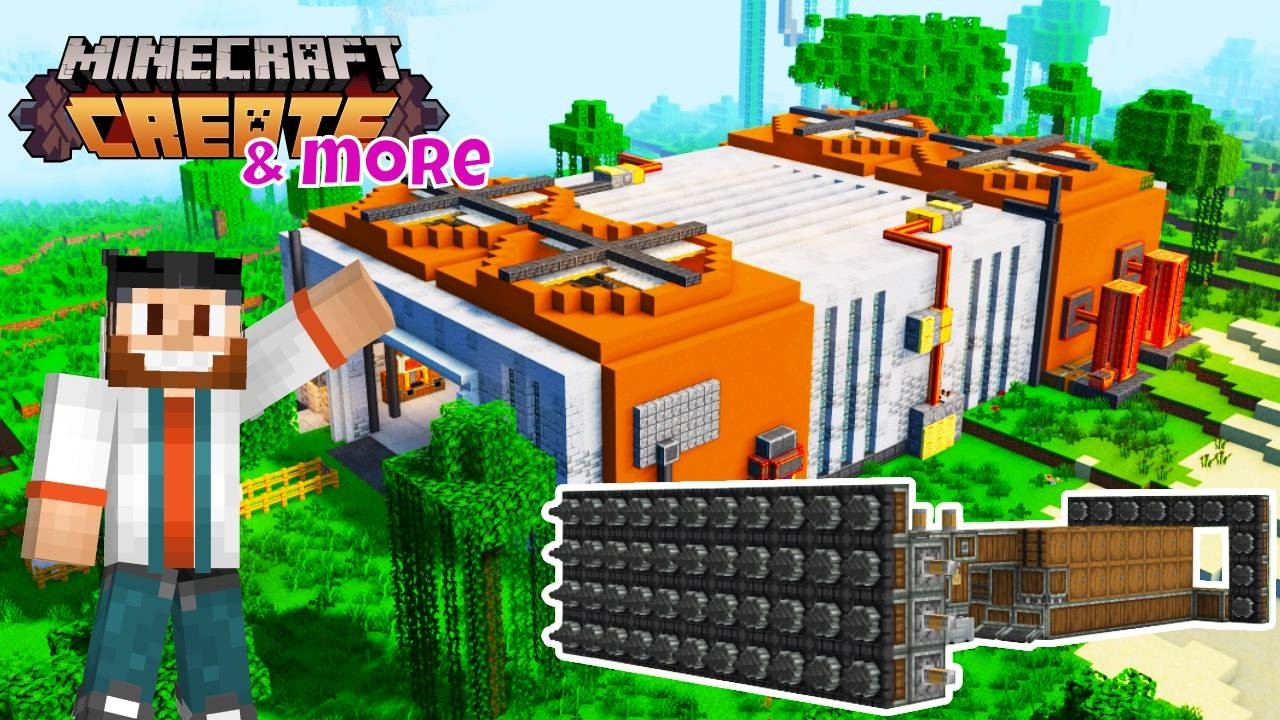 I Built the Ultimate Mining Machine and a Garage For It To Live In Minecraft Create Mod