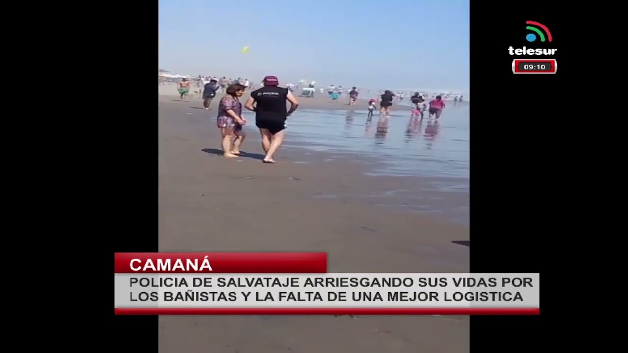 POLICIA DE SALVATAJE ARRIESGANDO SUS VIDAS POR LOS BAÑISTAS Y LA FALTA DE UNA MEJOR LOGISTICA