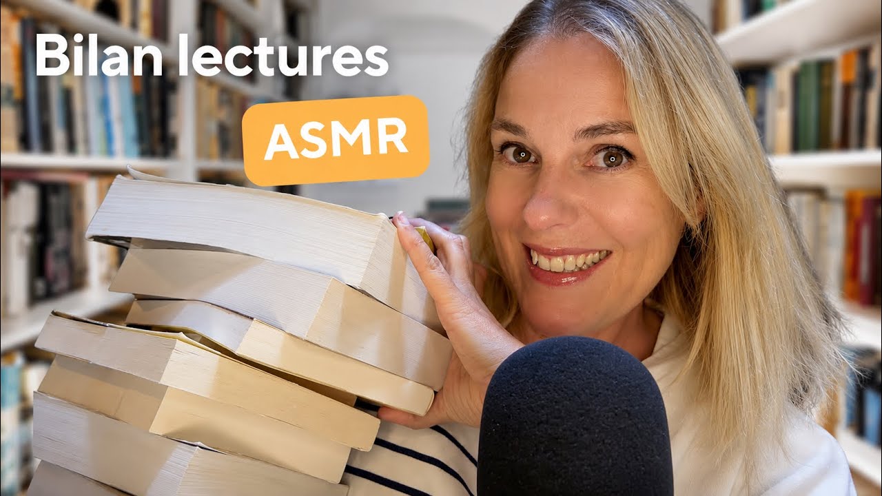 ASMR 📚 Recap de mes derni&egrave;res lectures (avec chuchotement tr&egrave;s proche micro)