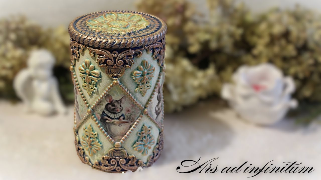 Recycling. Shabby chic box. / Recykling. Pudełko shabby chic. Decoupage tutorial.