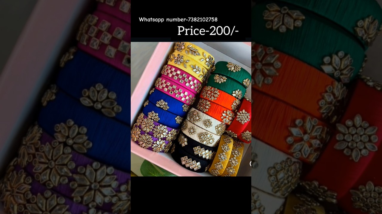 silk thread bangles below 500/- Dm for order#silk #ytshorts #trending #bangles #indian#below500#new