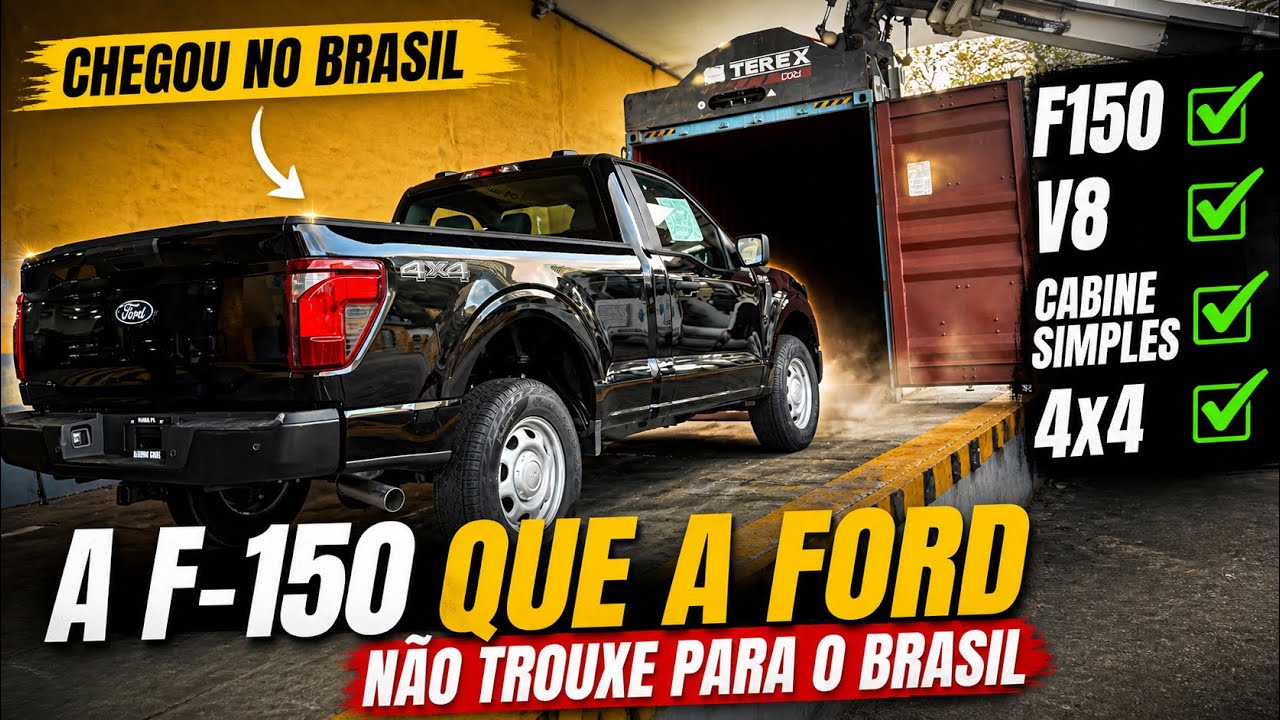 CHEGOU NOSSA F-150 CABINE SIMPLES V8 4X4 🙌🏻🇧🇷