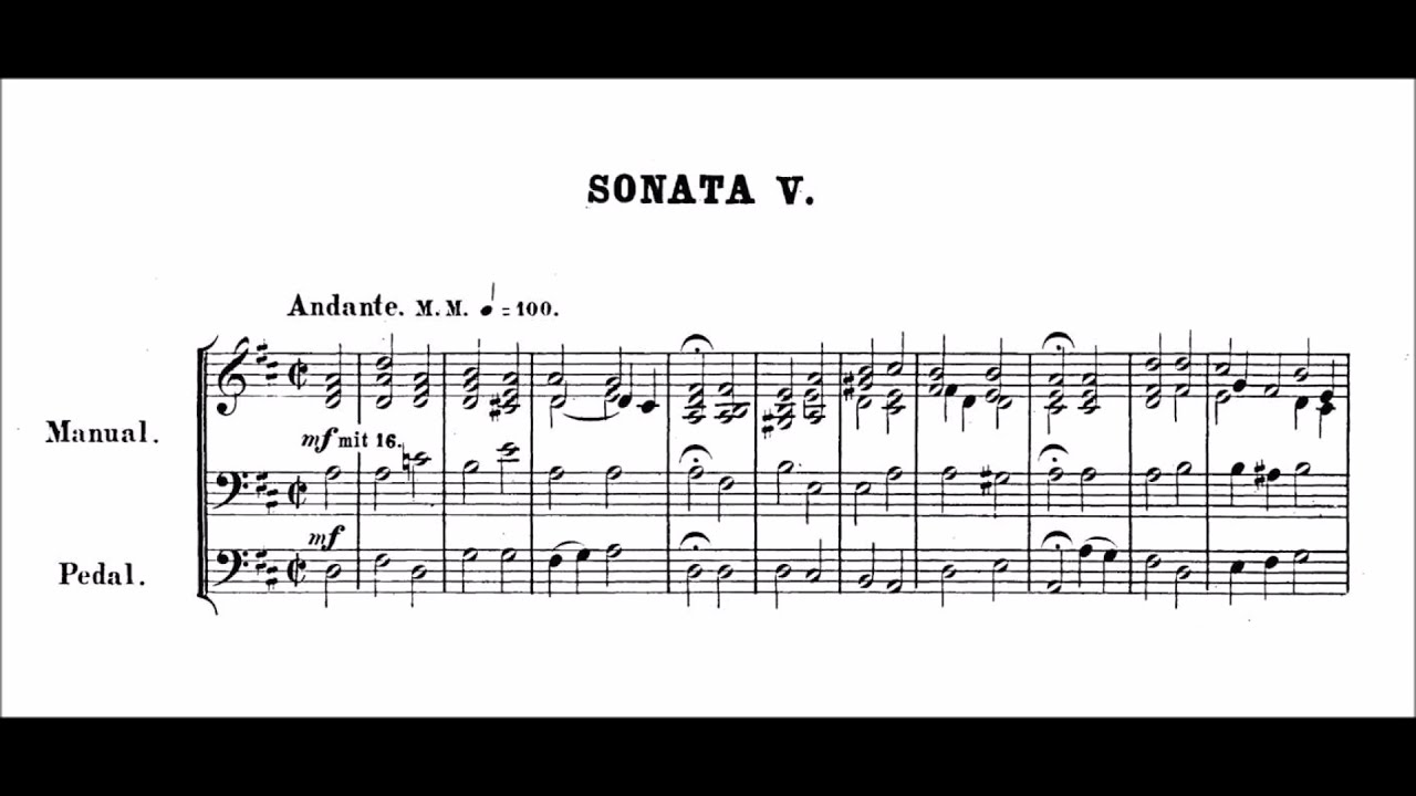 Mendelssohn: 5. Orgelsonate D-Dur op. 65 Nr. 5