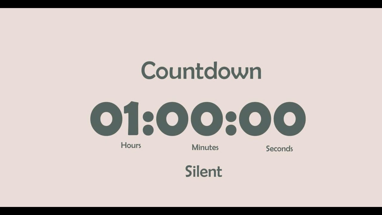 ̉̉60:00 Countdown Timer | Silent | Minimal Focus Timer